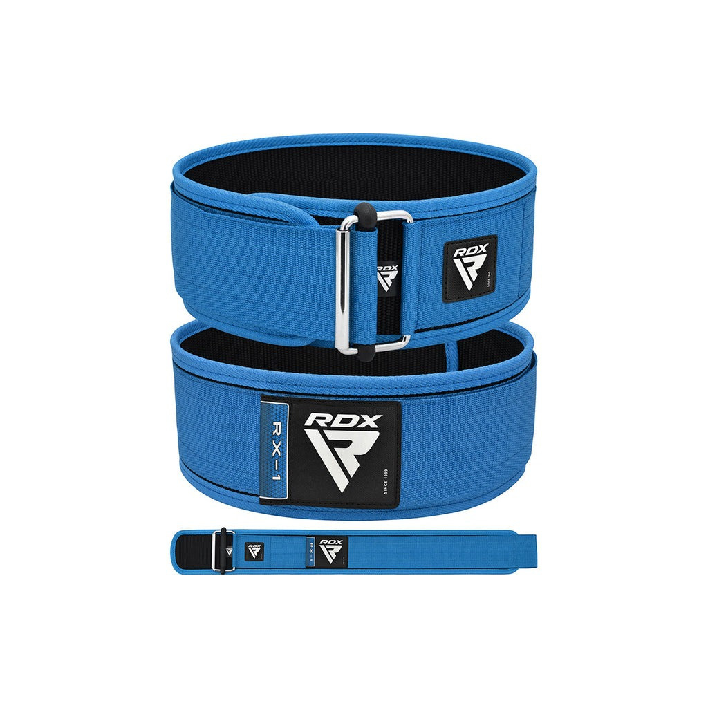 Атлетичний пояс RDX RX1 Weight Lifting Belt Blue XL (WBS-RX1U-XL) - зображення 5
