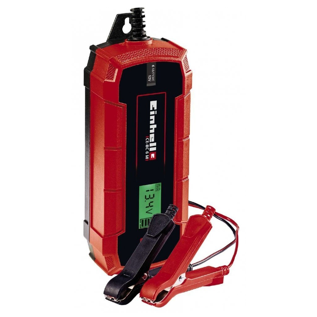 Зарядний пристрій для автомобільного акумулятора Einhell CE-BC 6 M, 12В, 3-150Ah, макс 6А, мікропроцесорний контроль (1002235) - изображение 1