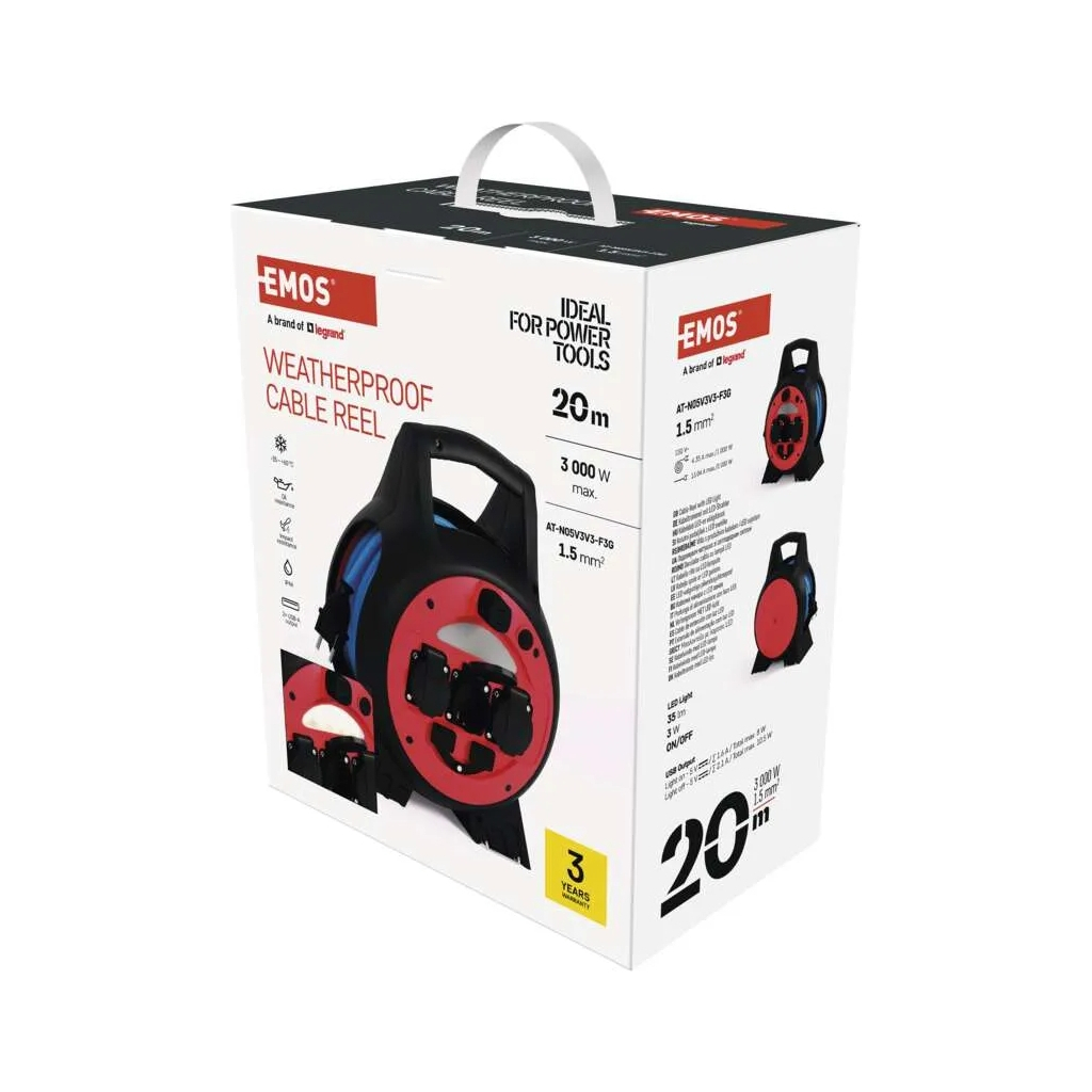 Мережевий подовжувач EMOS P08620W - зображення 3