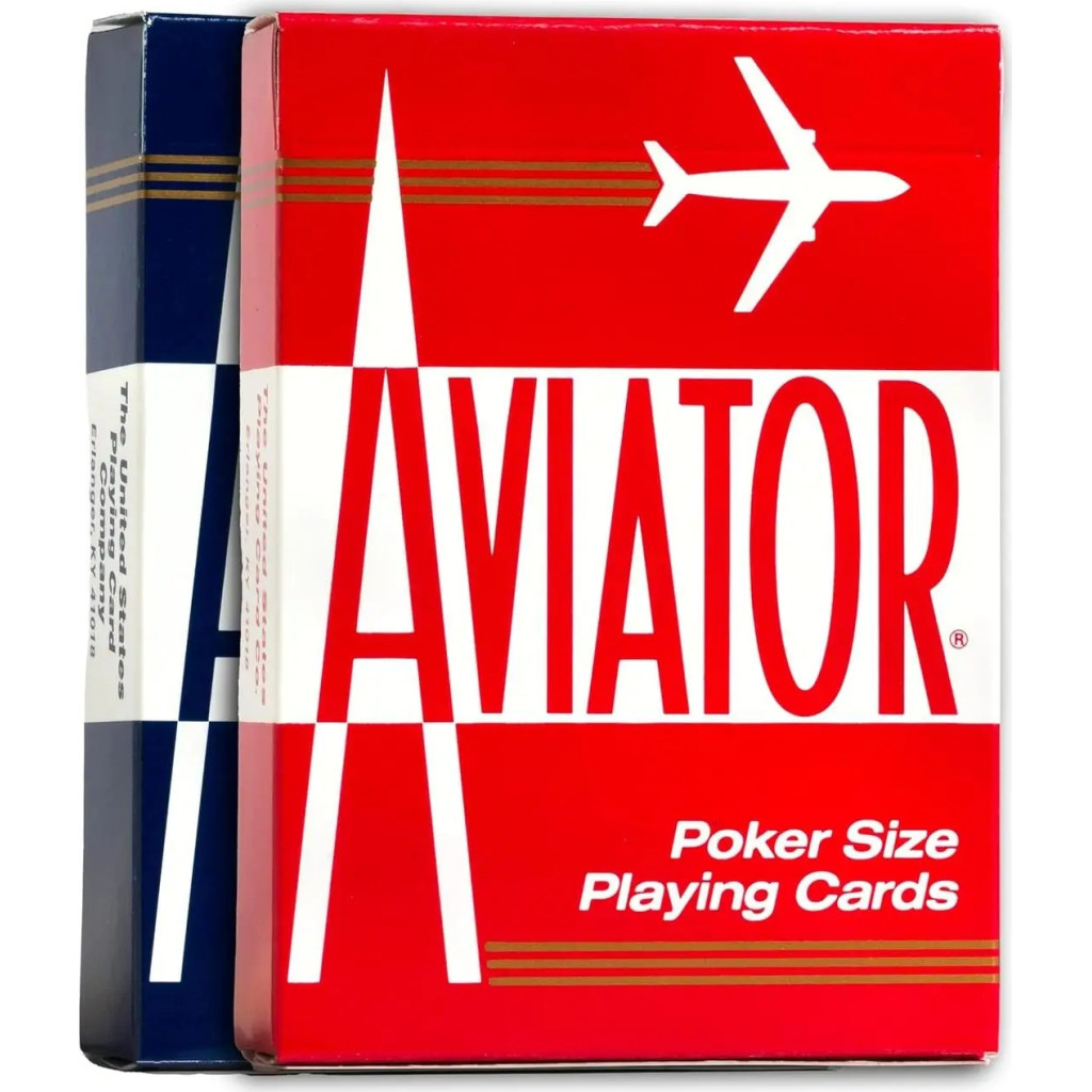 Гральні карти Bicycle Aviator Standard Index (red, blue) (AIRB) - зображення 1