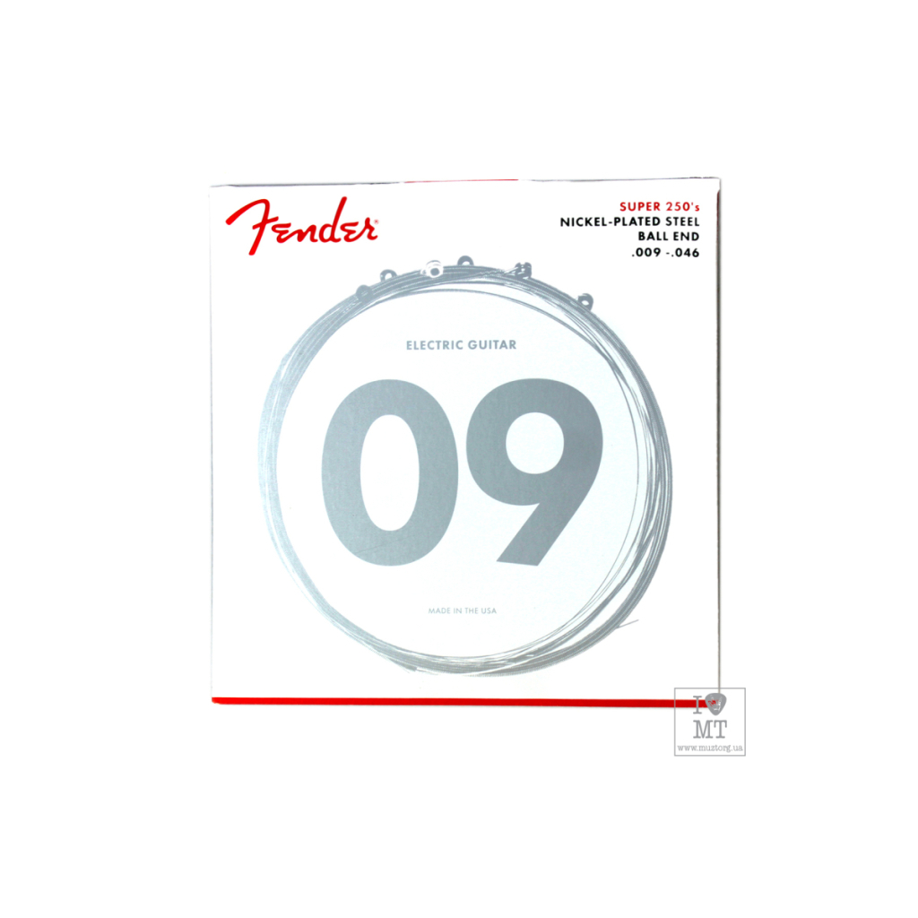 Струни для гітари Fender 250LR Nickel-Plated Steel Guitar Strings (09-46) (A009835) - зображення 1