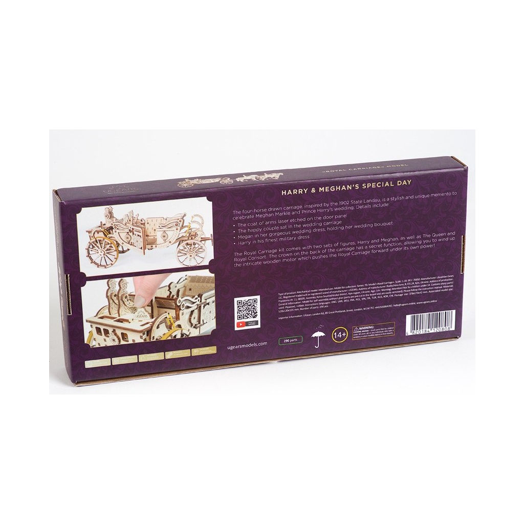 Конструктор Ugears Королівська карета (70050) - зображення 5