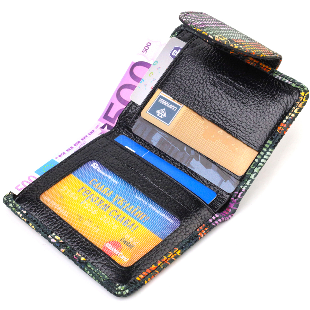 Портмоне Canpellini З натуральної шкіри Різнобарвне (21804) - зображення 7