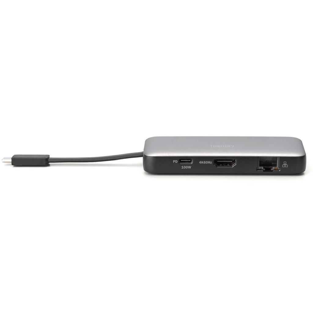 Порт-реплікатор Digitus USB-C > HDMI/2xUSB-A/USB-C/SD/MicroSD/RJ54, Travel (DA-70916) - изображение 3