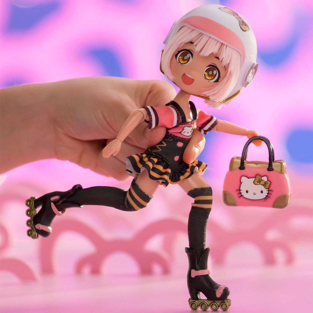 Лялька 4SF Manga Dolls Hello Kitty Золота Ролер Діва (HKTF1000) - зображення 5