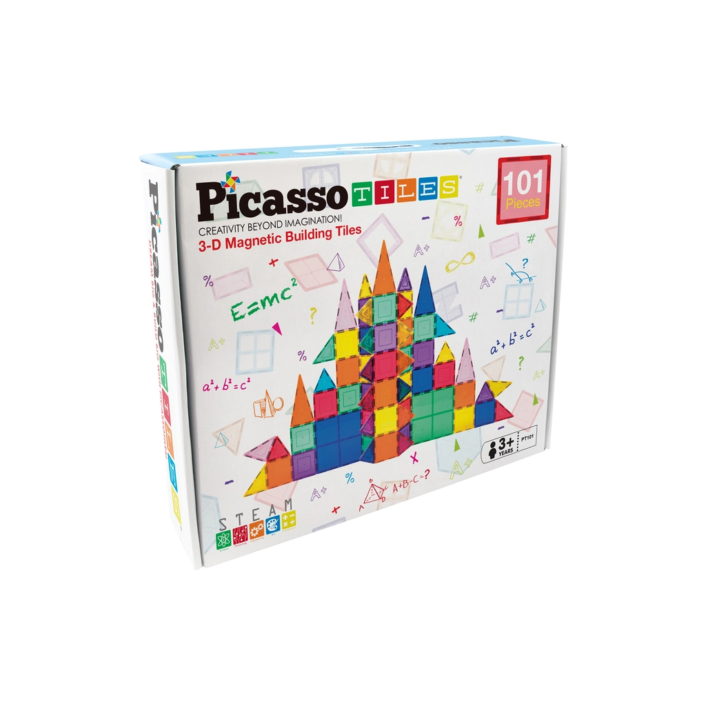 Конструктор Picasso магнітний Tiles Magnetic Building Blocks 101 деталь (817338022402) - зображення 1