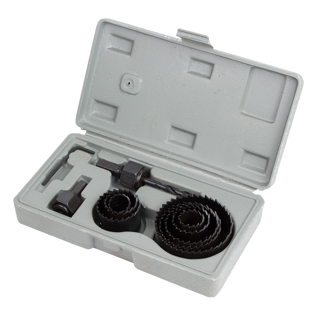 Коронка Sigma по дереву набірна Ø19, 22, 29, 32, 38, 44, 51, 65 мм (кейс) (1520111) - зображення 2