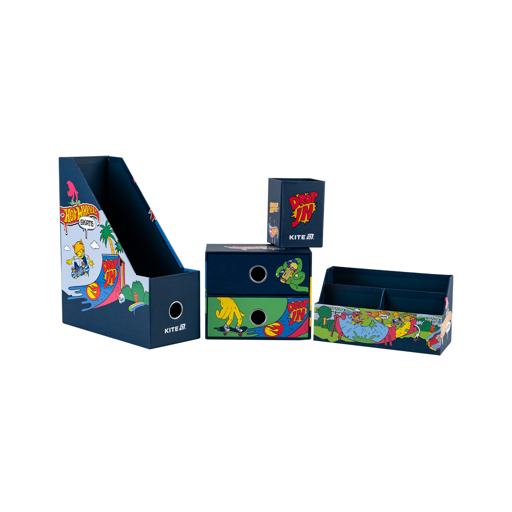 Настільний набір Kite Hot Wheels 4 предмети, картон (HW25-357) - зображення 3