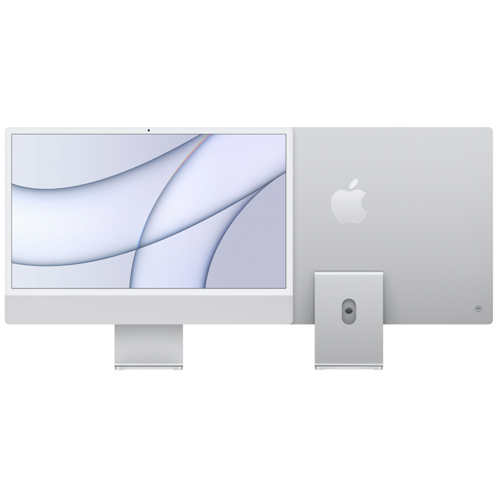 Комп'ютер Apple A2438 24" iMac Retina 4.5K / Apple M1 with 8-core GPU, 512SSD, Silver (MGPD3UA/A) - зображення 1
