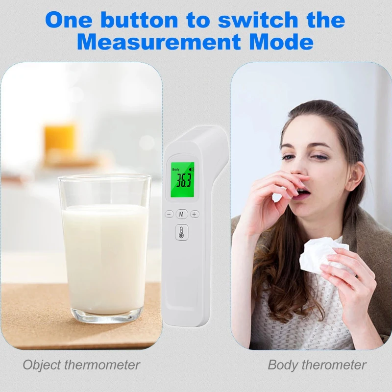 Термометр інфрачервоний безконтактний Phicon FTW01 з LCD-дисплеєм для вимірювання температури тіла для дітей та дорослих - зображення 5