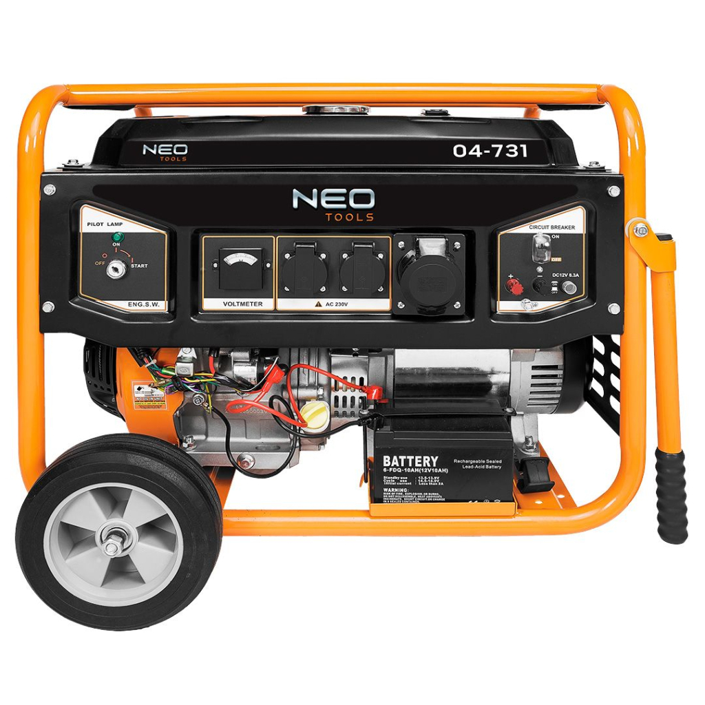 Генератор Neo Tools 230V, 1 фаза, 6/6.5kW, електростарт, AVR (04-731) - зображення 4