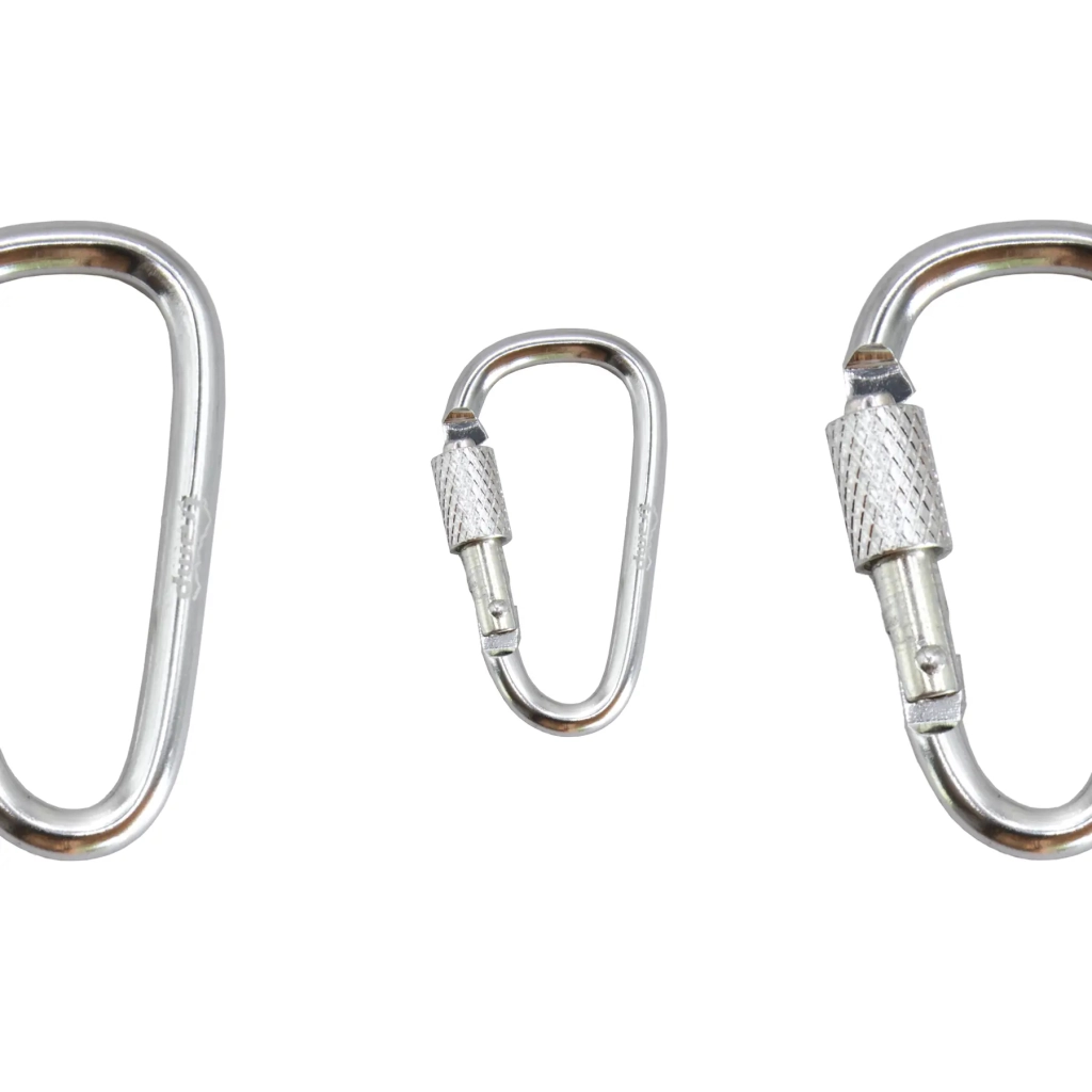 Карабін туристичний Tramp Набір 10 шт з муфтою 5 cм Silver (UTRA-299-silver) - зображення 3