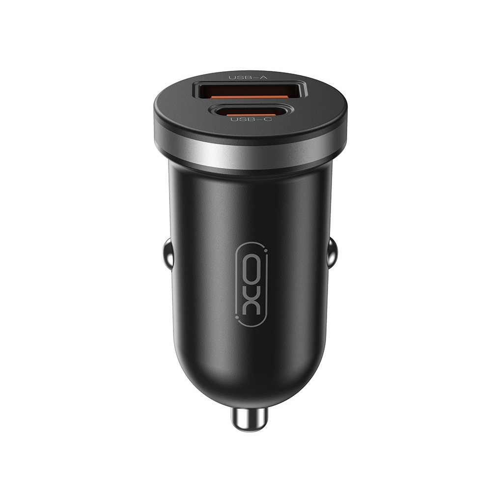 Зарядний пристрій XO CC56 USB-C PD30W + USB-A Black (CC56_Black) - зображення 1