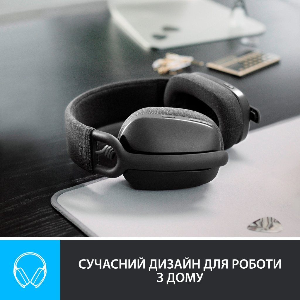 Навушники Logitech Zone Vibe 100 Wireless Graphite (981-001213) - зображення 2