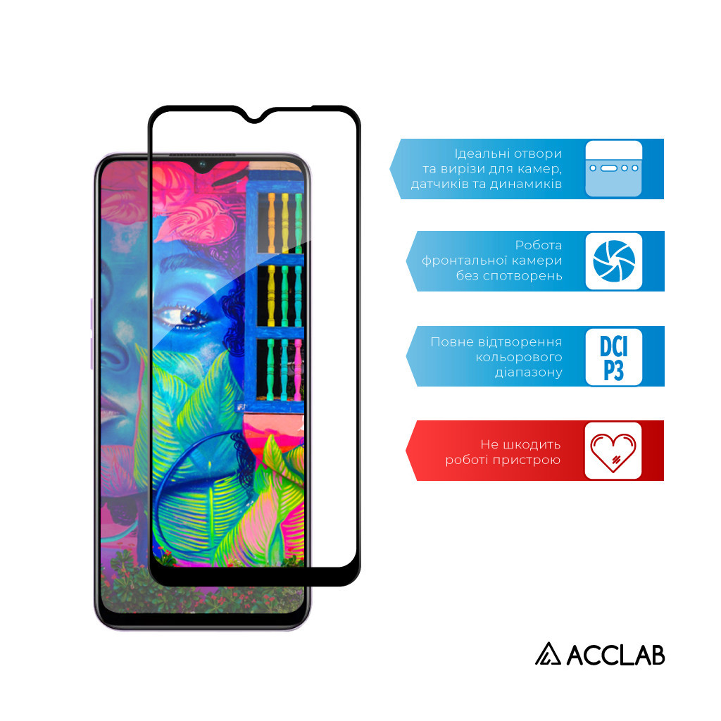 Скло захисне ACCLAB Full Glue Oppo A58 (1283126565144) - зображення 5