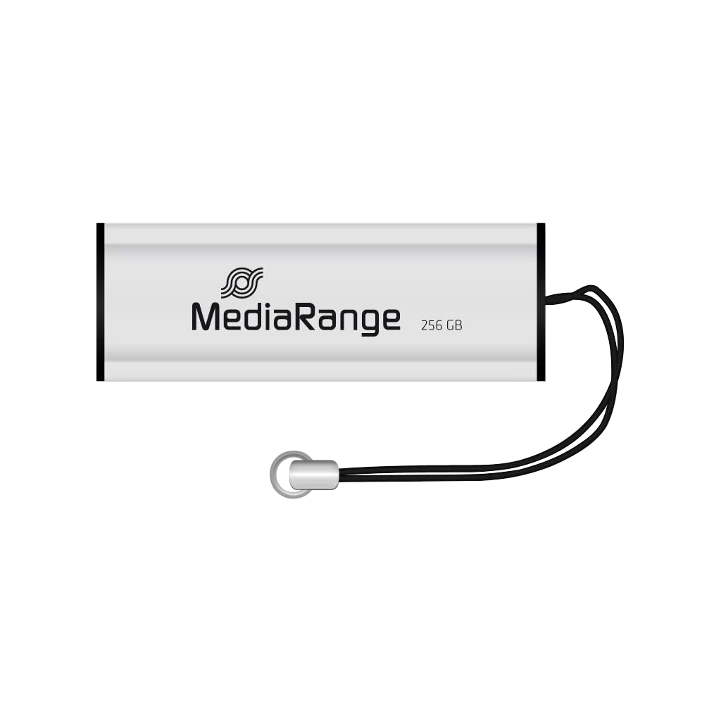 USB флеш накопичувач Mediarange 256GB Black/Silver USB 3.0 (MR919) - зображення 1