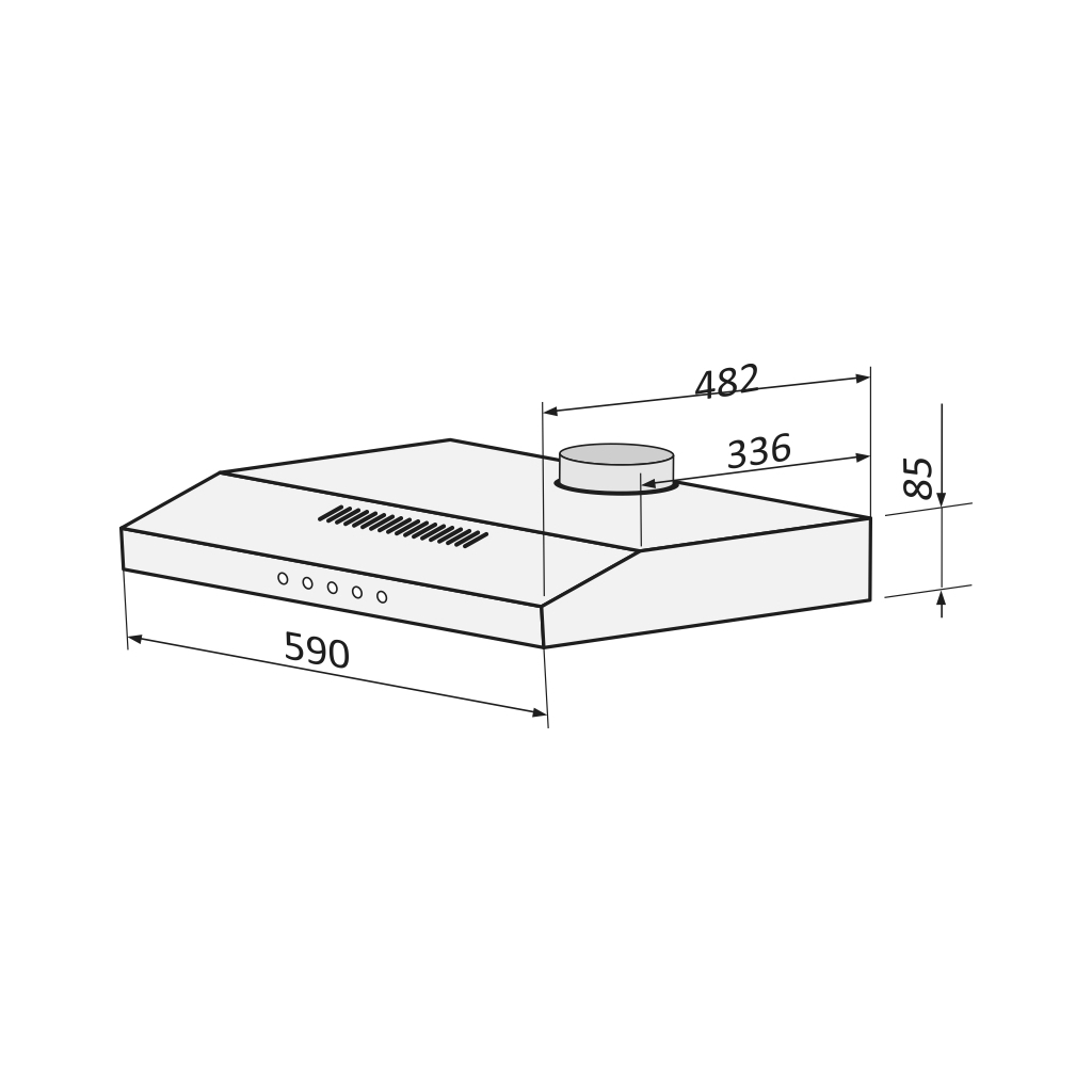 Витяжка кухонна DAHATI СН-600BR - зображення 4