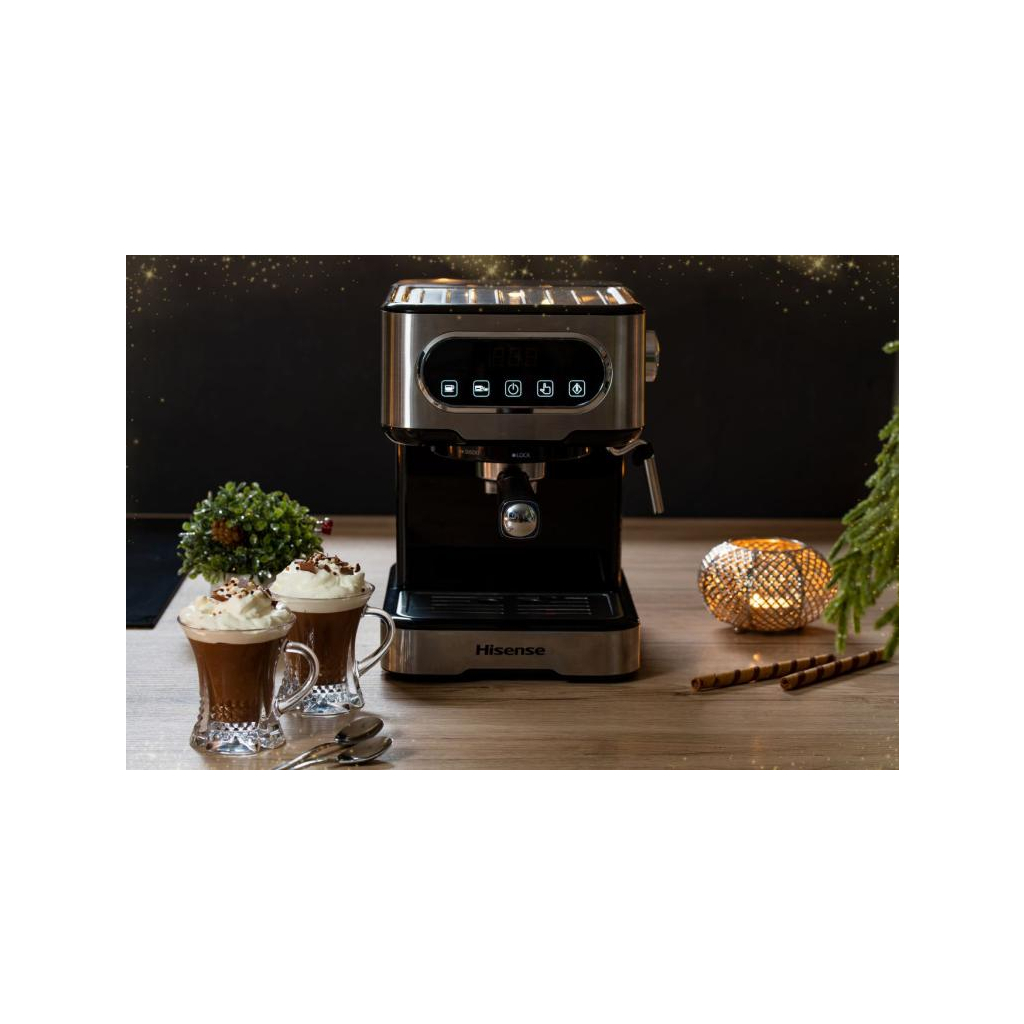 Ріжкова кавоварка еспресо Hisense HESCM15DBK - зображення 4