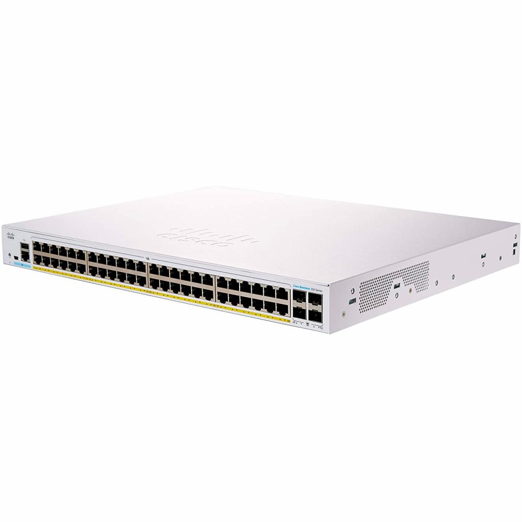 Комутатор мережевий Cisco CBS350-48P-4X-EU - зображення 1