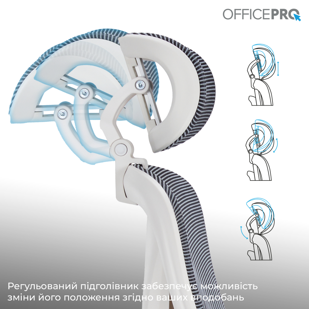 Офісне крісло OfficePro Atlas OC630-W-DG-DG (OC630-W-DG-DG) - зображення 12