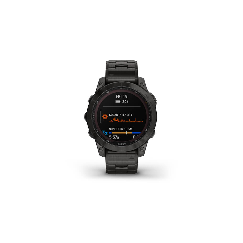Смарт-годинник Garmin fenix 7 Sapph Sol, Carbon Gray DLC Ti w/ DLC Ti Bracelet, GPS (010-02540-39) - зображення 2