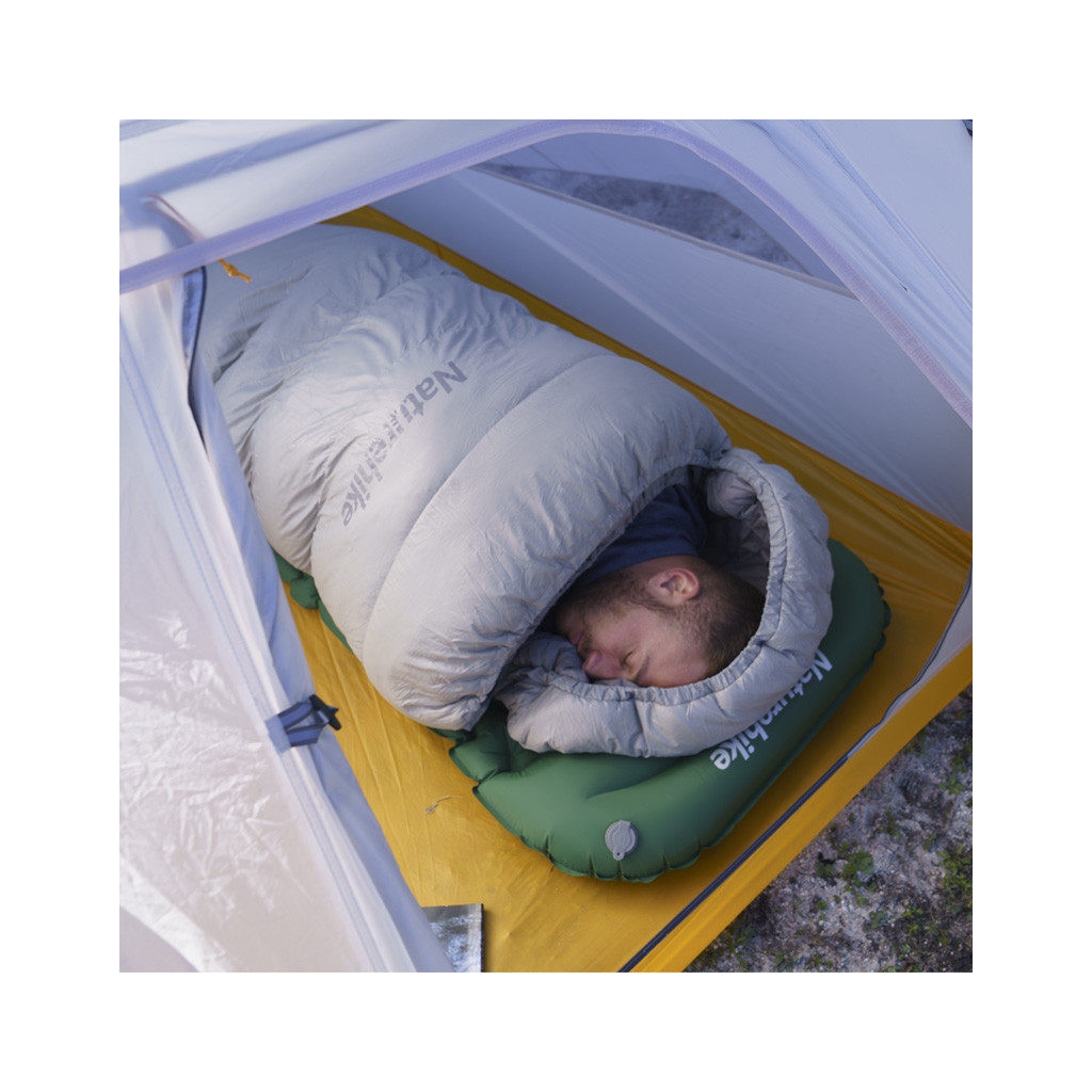 Туристичний килимок Naturehike із підголовником CNK2300DZ0001 198 х 59 см темно-зелений (6976023929540) - зображення 4