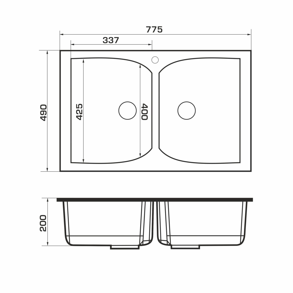 Мийка кухонна GRANADO CORDOBA marron (gr1206) - зображення 6