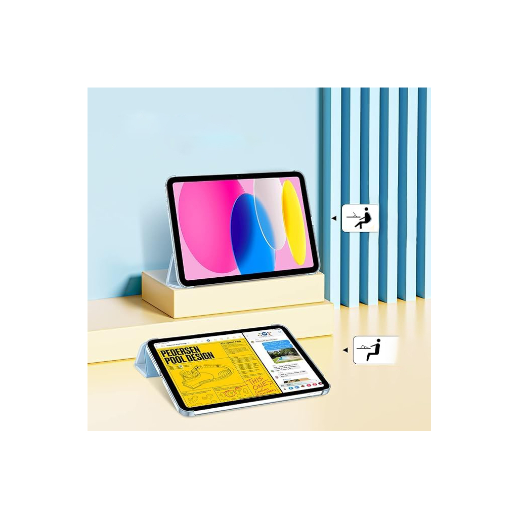 Чохол до планшета BeCover Tri Fold Hard Apple iPad 10.9" 2022/2024 Light Blue (712984) - зображення 5