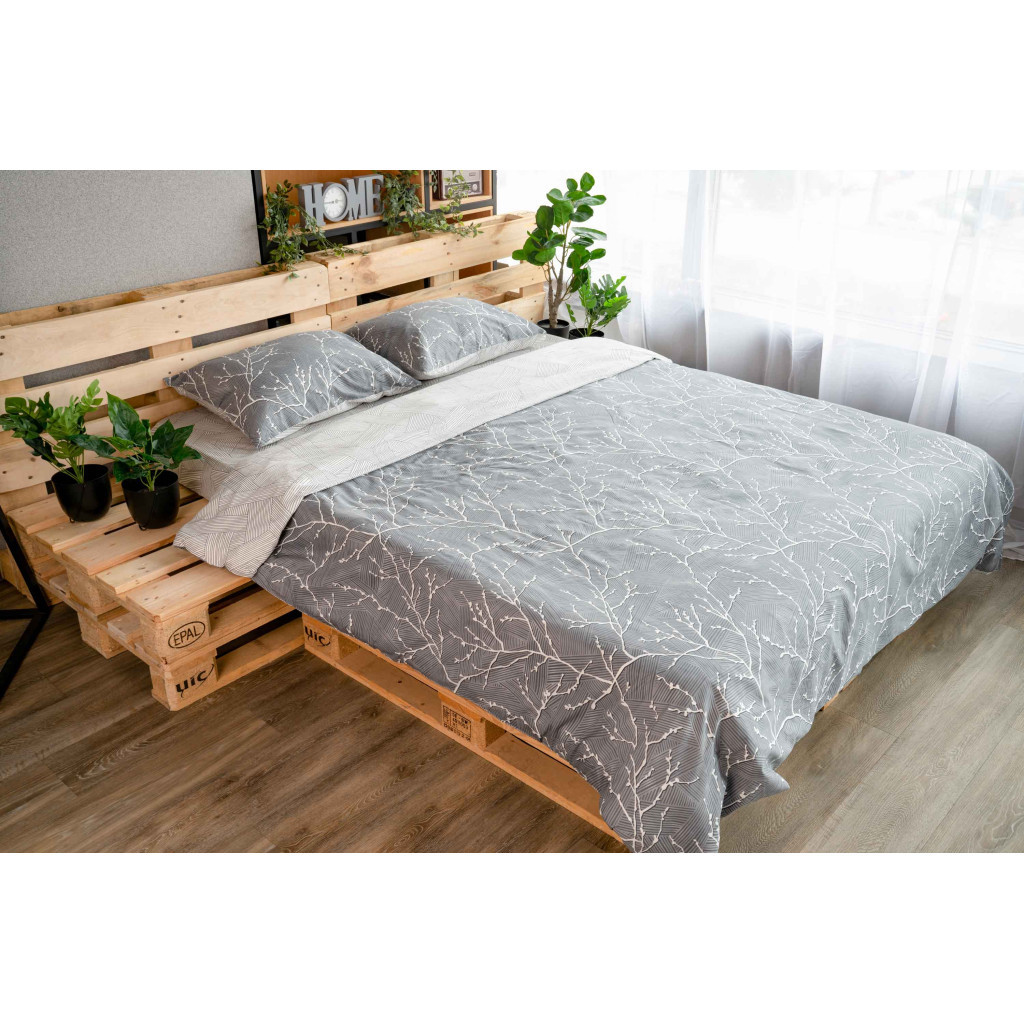 Постільна білизна Ardesto Gloria сатин блакитний полуторний 160х220 (ART1622LD) - зображення 3