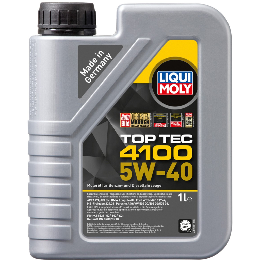 Моторна олива Liqui Moly Top Tec 4100 SAE 5W-40 1л. (9510) - зображення 1