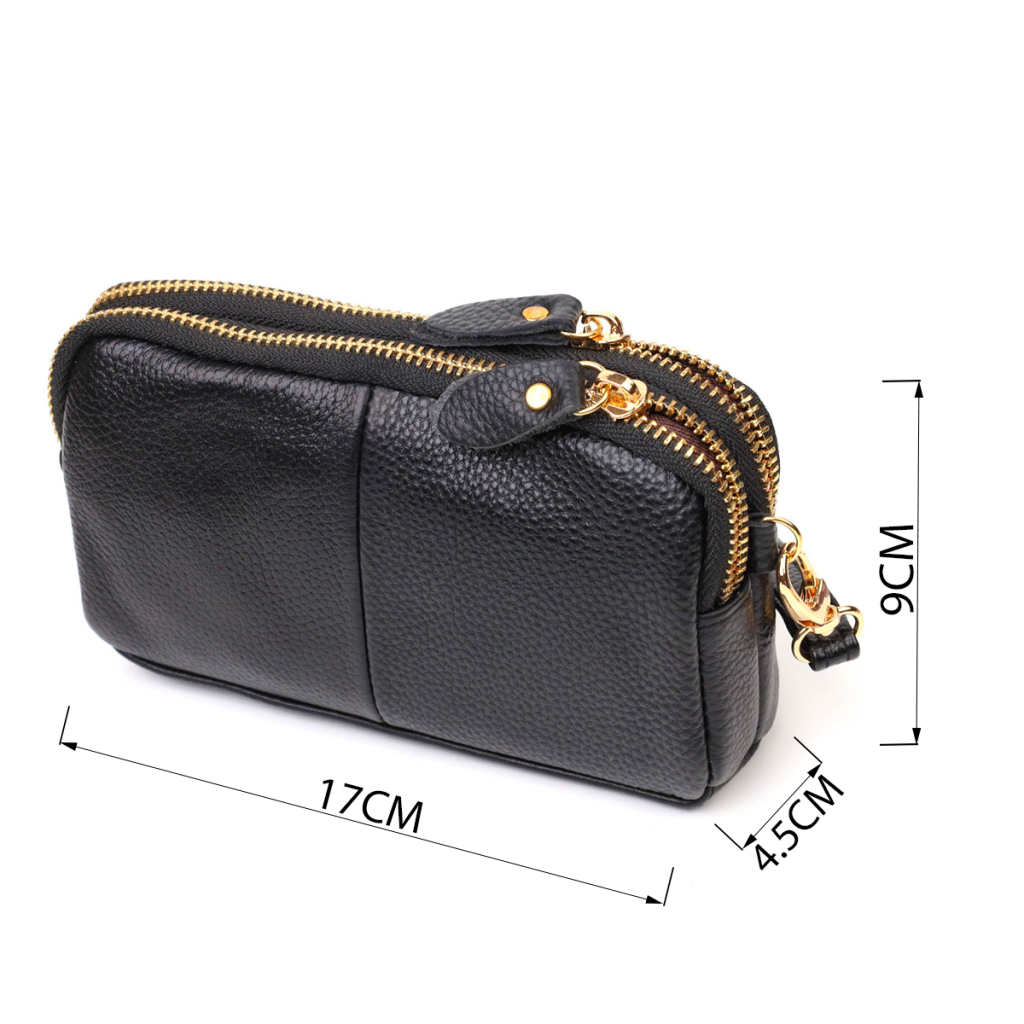 Сумка Vintage З натуральної шкіри Чорна (22088) - зображення 3