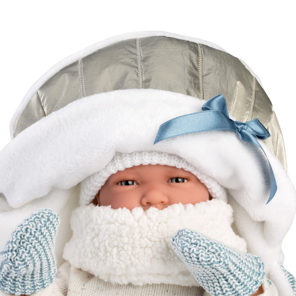 Пупс Llorens Lalo con capazo portabebe, 42 см (74003) - зображення 4