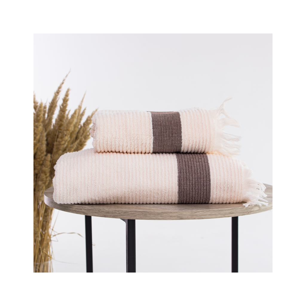 Рушник MirSon Набір лазневих 104 Elite Luxury Milk 2 шт (2200005613283) - зображення 1