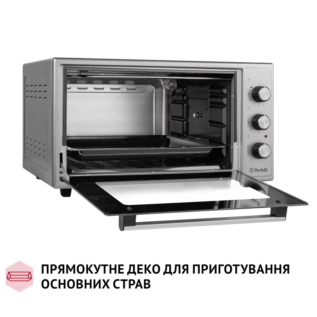 Електропіч Perfelli MIRAGE 48 GREY - зображення 8