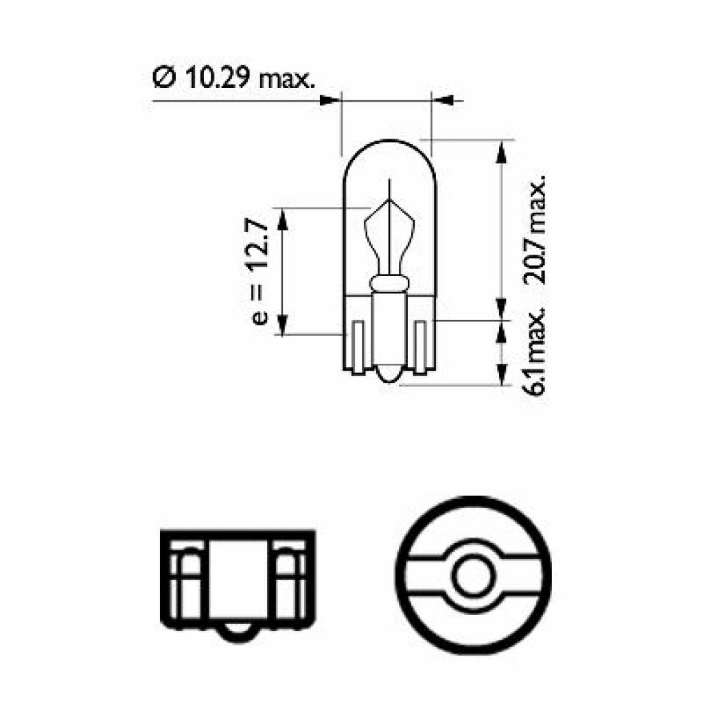 Автолампа Philips 3W (13256 CP) - зображення 3