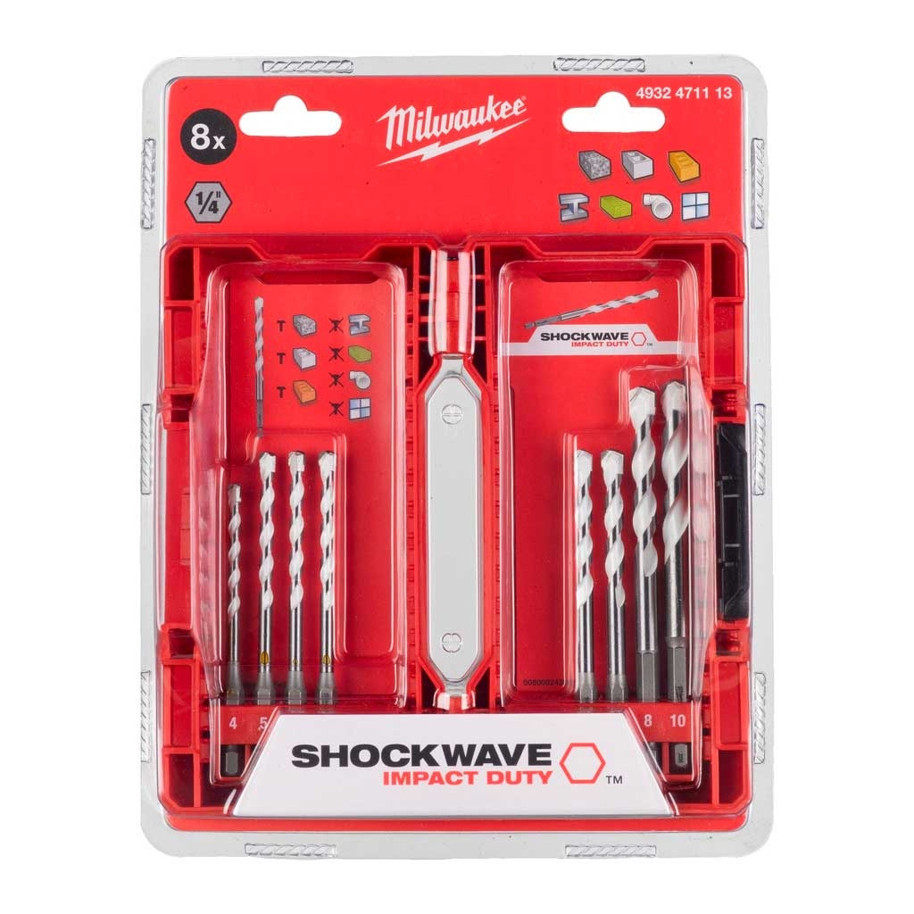Набір свердл Milwaukee універсальних Multi Material Shockwave 4 - 10 мм (4932471113) - изображение 2