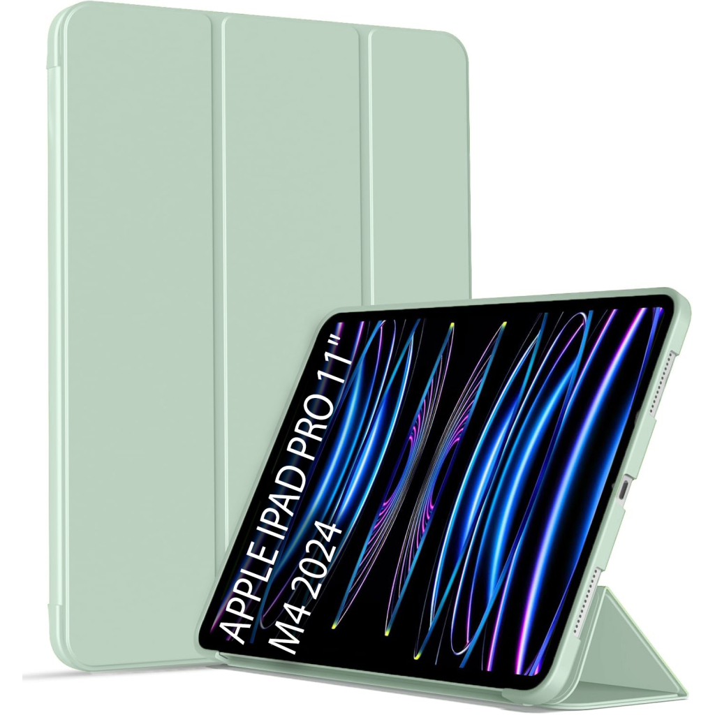 Чохол до планшета BeCover Tri Fold Soft TPU Silicone Apple iPad Pro 11" M4 2024 Light Green (711747) - зображення 1