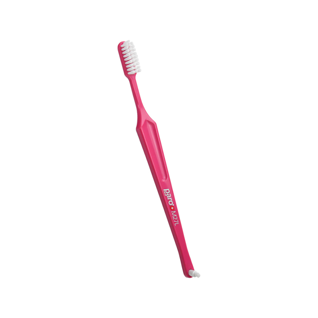 Зубна щітка Paro Swiss M27L середньої жорсткості Рожева (7610458007389-pink) - зображення 1