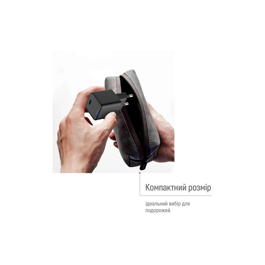 Зарядний пристрій ColorWay GaN Mini 25W PD Port PPS USB-C black (CW-CHS052PD-BK) - изображение 11