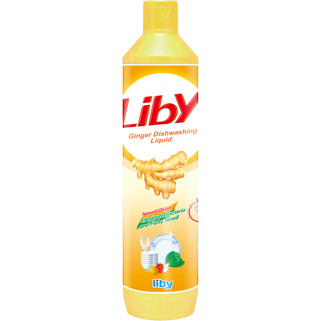 Засіб для ручного миття посуду Liby Імбир для миття посуду, фруктів і овочів 480 мл (6920174761047) - зображення 1