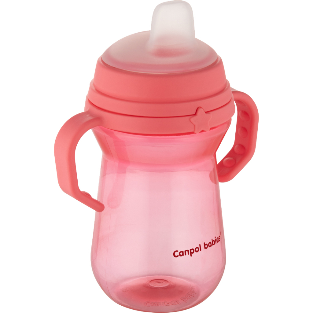 Поїльник-непроливайка Canpol babies з силіконовим носиком FirstCup 250 мл Рожева (56/615_pin) - зображення 2