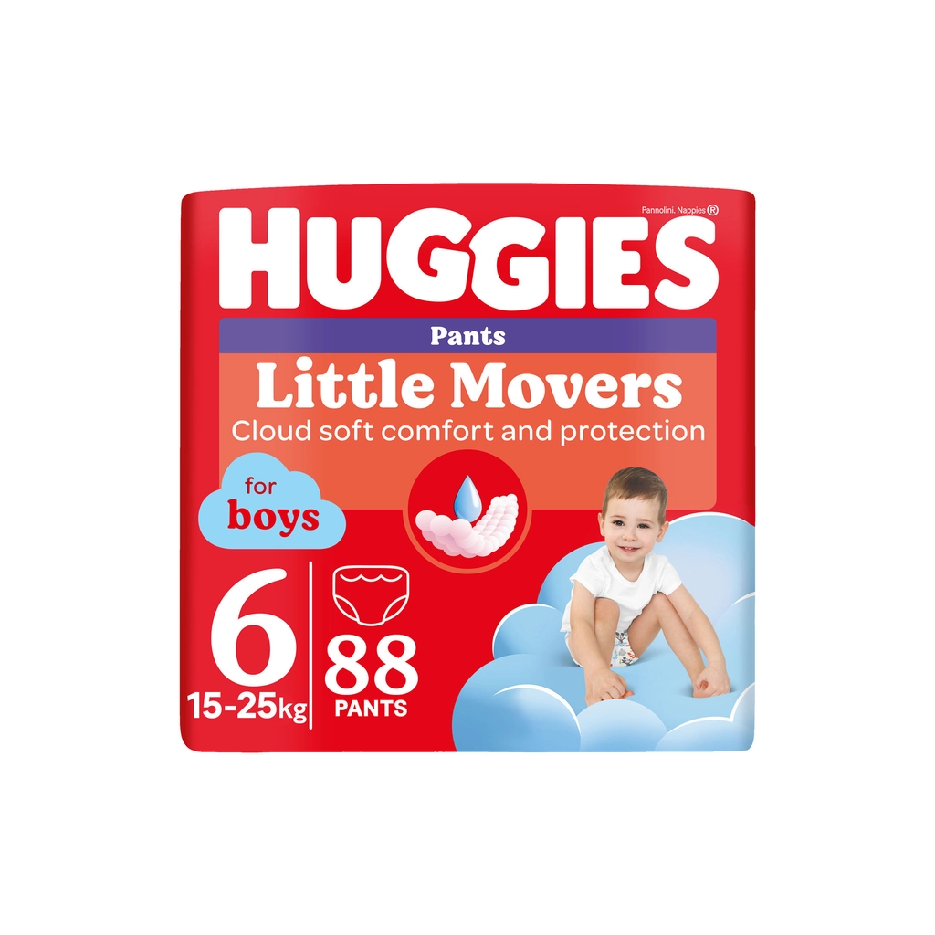 Підгузки Huggies Little Movers Pants 6 (15-25 кг) для хлопчиків 88 шт (5029054568200) - зображення 1