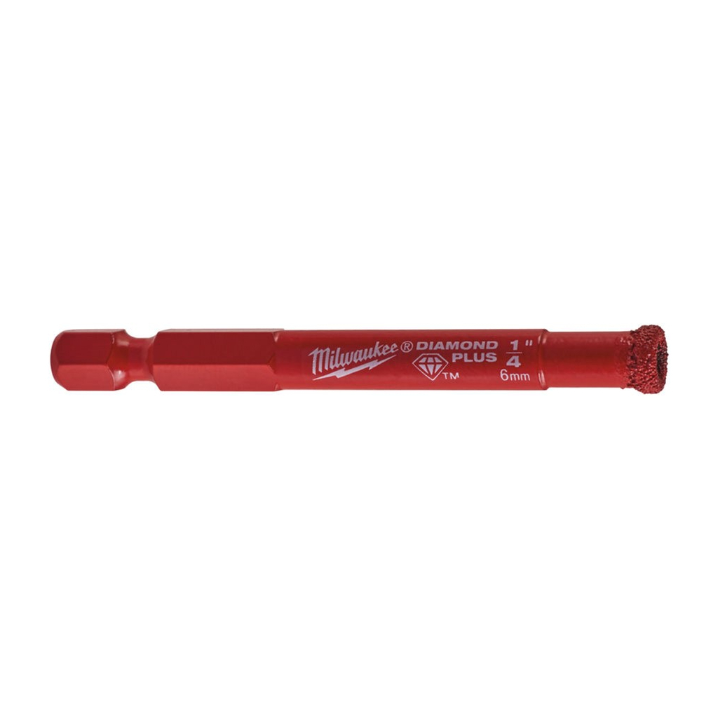 Коронка Milwaukee алмазна Diamond Plus, 6мм, з хвостовиком (49560505) - зображення 1