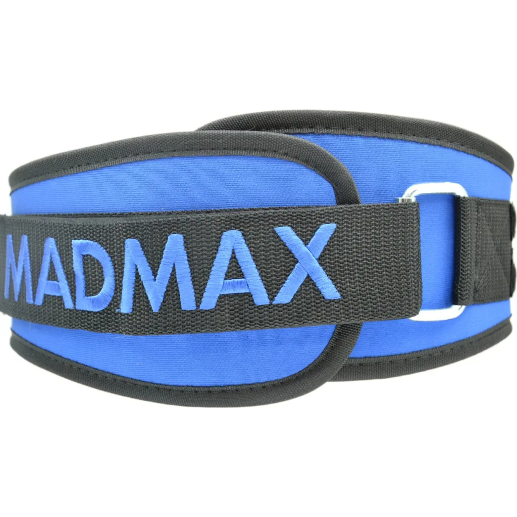 Атлетичний пояс MadMax MFB-421 Simply the Best неопреновий Blue XXL (MFB-421-BLU_XXL) - зображення 4