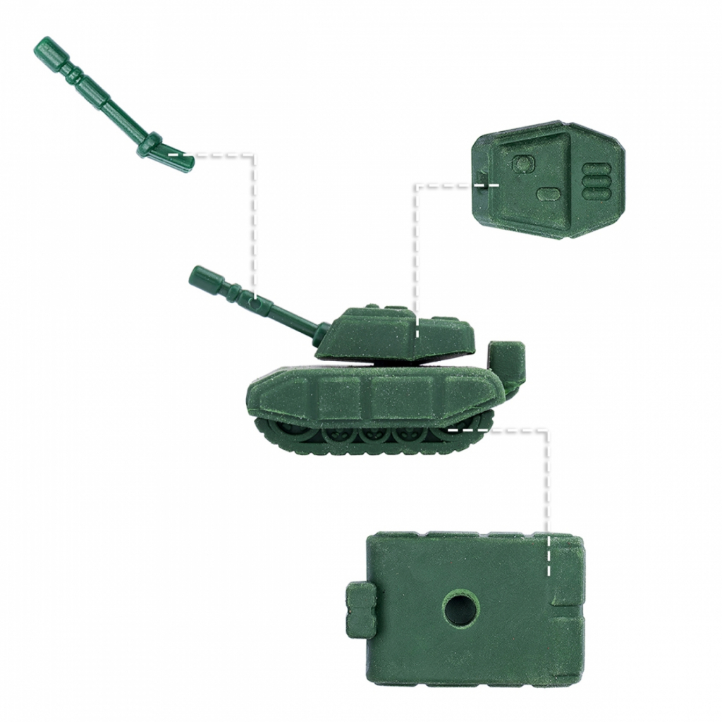Гумка Yes Millitary, набір 4шт (560553) - изображение 4