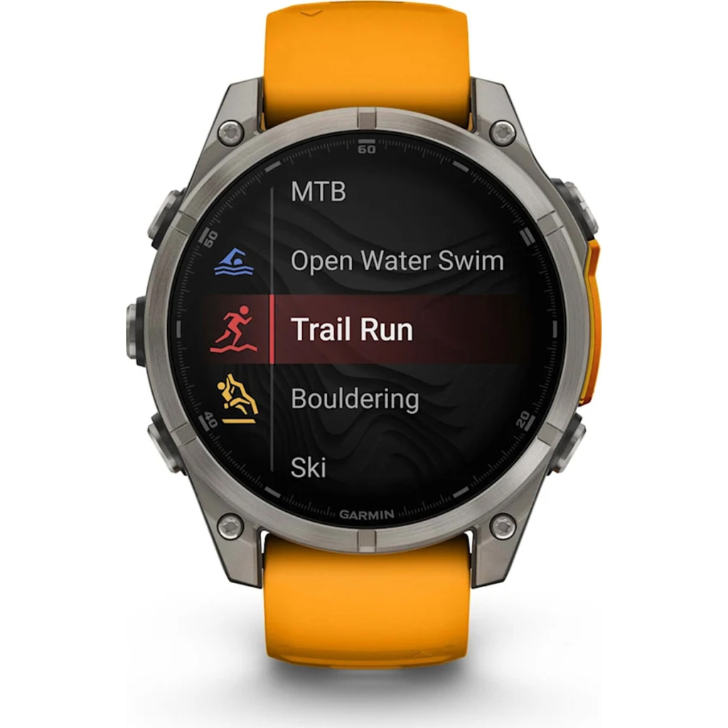 Смарт-годинник Garmin fenix 8 47mm, AMOLED, Saph, Ti/Bare/Grpht, SparkOrg/GrphtBd, (010-02904-11) - изображение 8