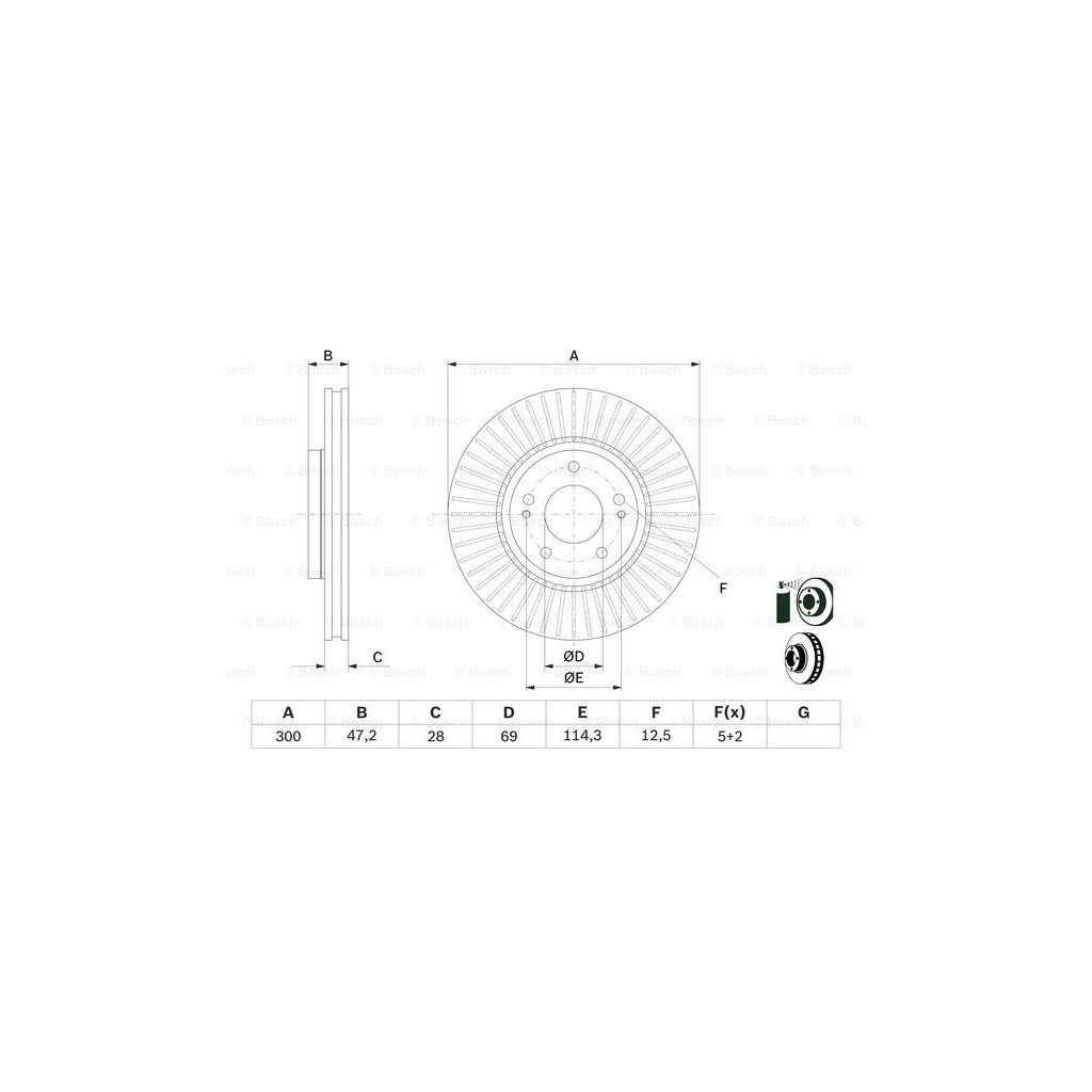 Гальмівний диск Bosch 0 986 479 595 - зображення 5