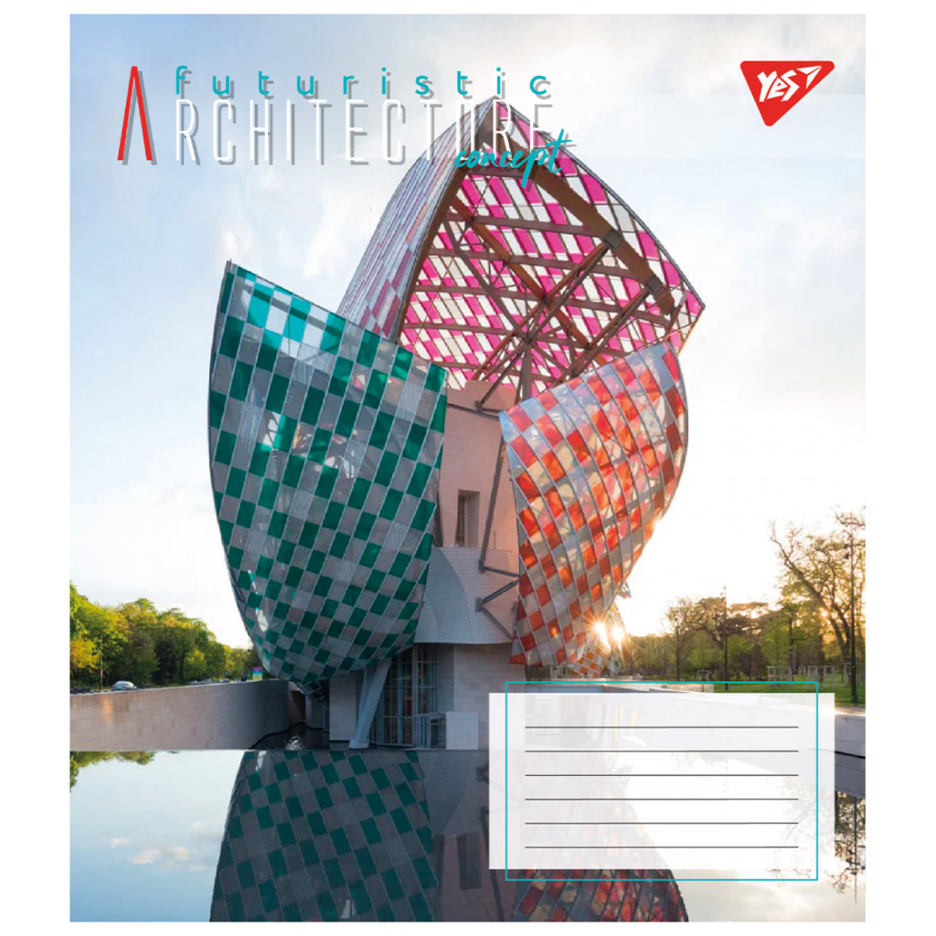 Зошит Yes Futuristic architecture 48 аркушів лінія (767127) - зображення 5