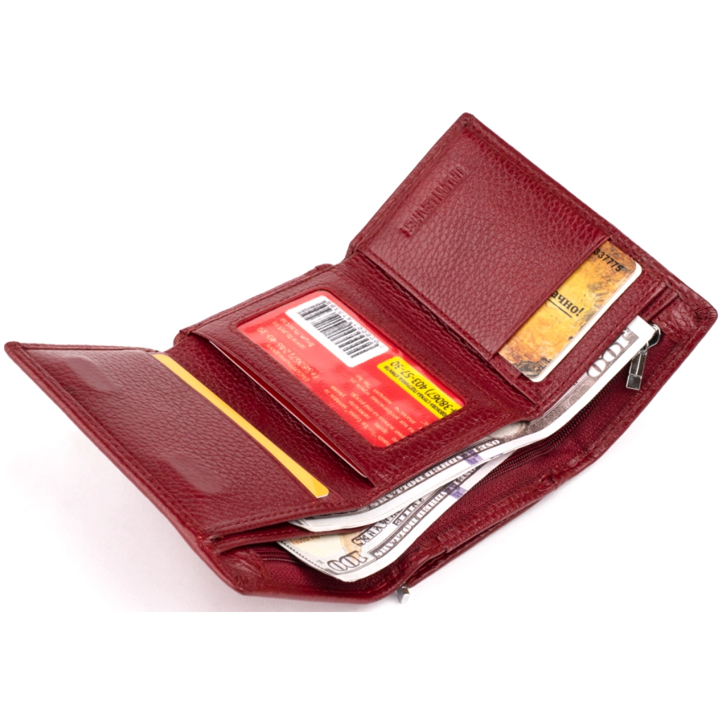 Портмоне ST Leather Зі шкіри Бордове (19333) - зображення 3