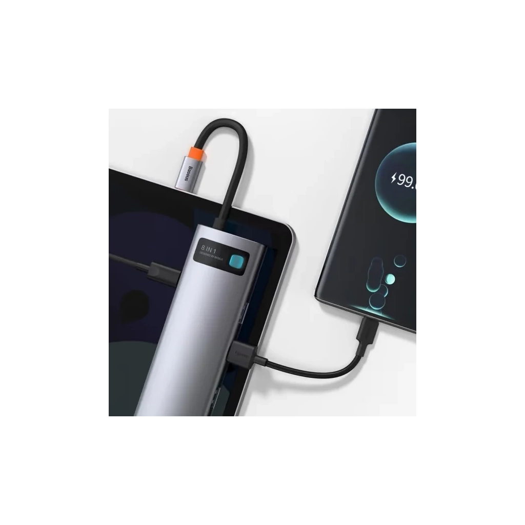 Концентратор Baseus USB-C 8-in-1 (CAHUB-CV0G) - зображення 7